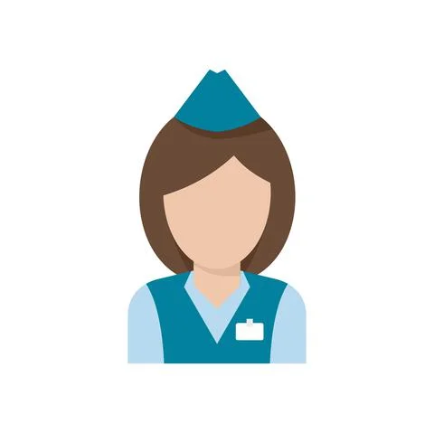 Electric train conductor icon flat isolated vector 스톡 일러스트