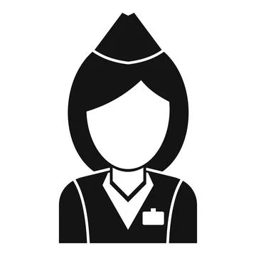 Electric train conductor icon, simple style Illustrazione stock