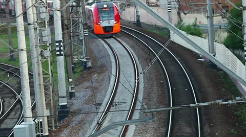 Electric Train Stock Footage 31335443