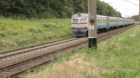 Electric train. Video stock 56538502