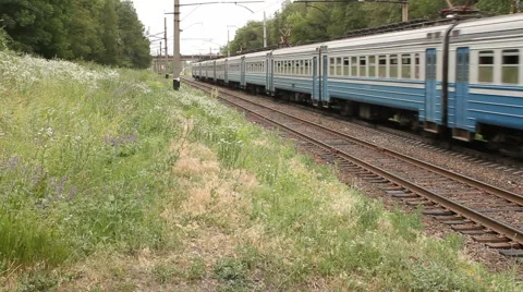 Electric train. Video stock 56539322