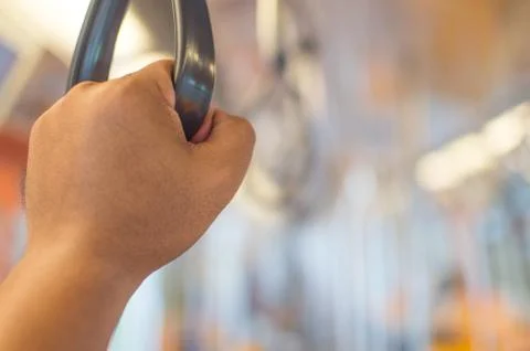 Electric train handlebars Stock Photos