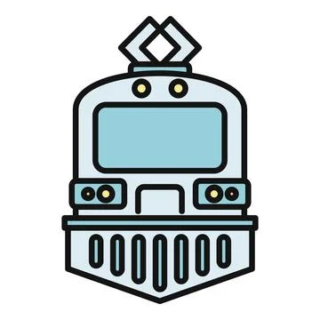 Electric train icon representing railway public transportation concept Stock-Illustration