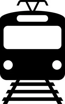 Electric train icon sign. Illustrazione stock