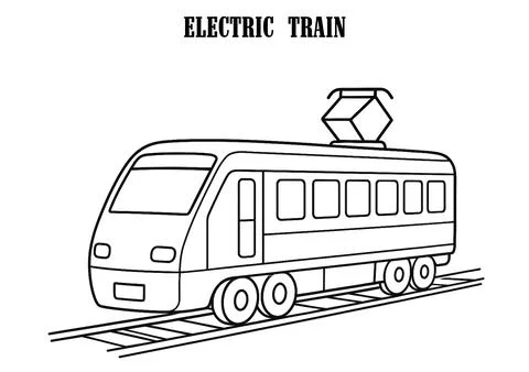 ELECTRIC TRAIN Stock Illustration