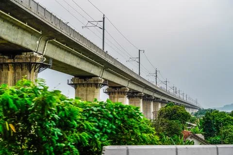 Electric train line Stock Photos