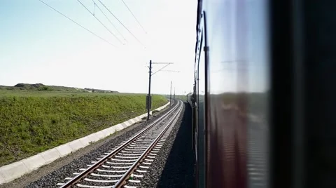 Electric Train Running Fast Stock Footage 46113590
