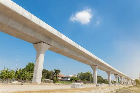 The electric train system Stock Photos