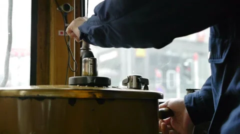 Electric Tram Driver China Stock Footage 45202686