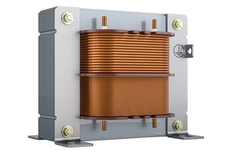 Electric transformer, 3D rendering Stock Illustration