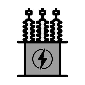 Electric Transformer Icon Ilustración de archivo