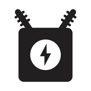 Electric transformer icon vector design template Stock Illustration