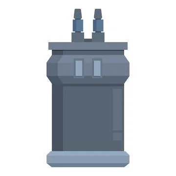 Electric transformer supplying power converting voltage Stock Illustration