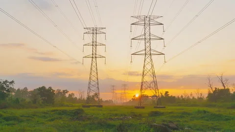 Electric Transmission Tower. Stock Footage 159133503