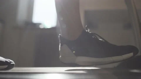 Electric Treadmill at Home Stock Footage 132719146