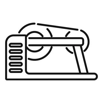 Electric treadmill machine for running training icon outline vector Stock Illustration
