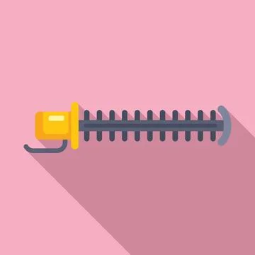 Electric trimmer device icon flat vector. Tree trimming Illustrazione stock