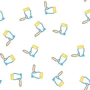 Electric turk for brewing coffee vector seamless pattern Illustrazione stock
