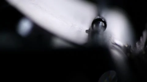 Electric typewriter hand typing close up pan Stock Footage 47461973