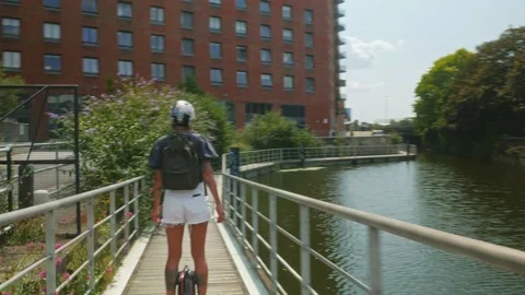 Electric Unicycle Video stock 195082276