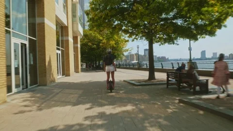Electric Unicycle Video stock 195082488