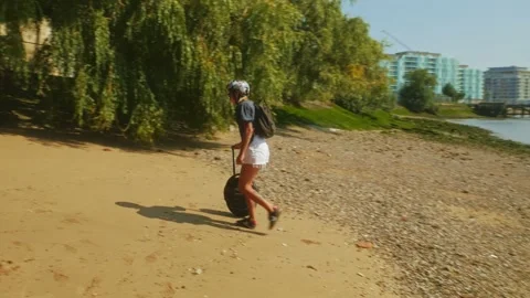 Electric Unicycle Stock Footage 195082859