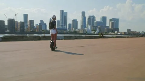 Electric Unicycle Stock Footage 195083031