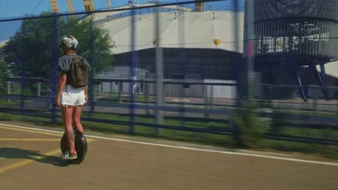 Electric Unicycle Stock Footage 195083106