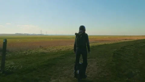 Electric Unicycle Stock Footage 195435529