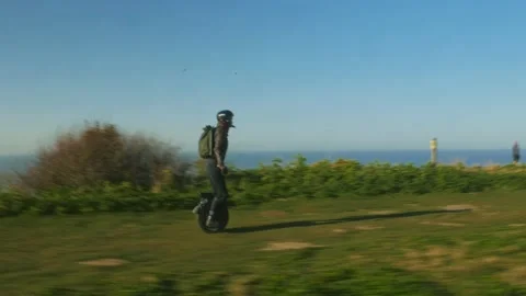 Electric Unicycle Stock Footage 195438602