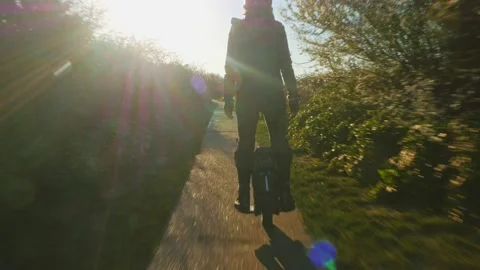 Electric Unicycle Stock Footage 195439271