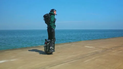 Electric Unicycle Stock Footage 195511451