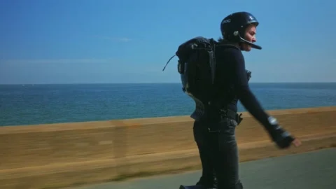 Electric Unicycle Stock Footage 195512661