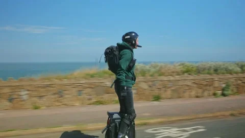 Electric Unicycle Stock Footage 195513484
