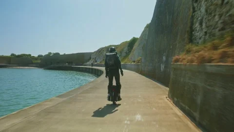 Electric Unicycle Stock Footage 195513536