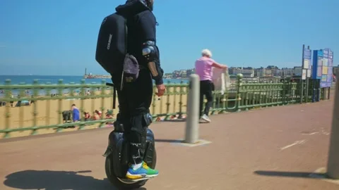 Electric Unicycle Stock Footage 195521319