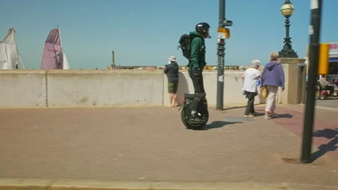 Electric Unicycle Stock Footage 195522361