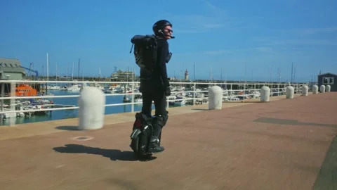 Electric Unicycle Stock Footage 195525455
