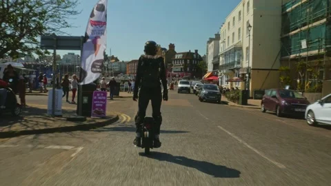 Electric Unicycle Stock Footage 195525600