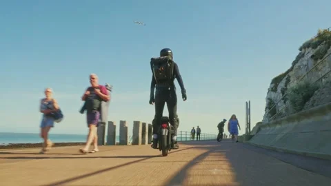 Electric Unicycle Stock Footage 195527787