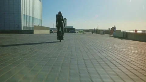 Electric Unicycle Stock Footage 195531992