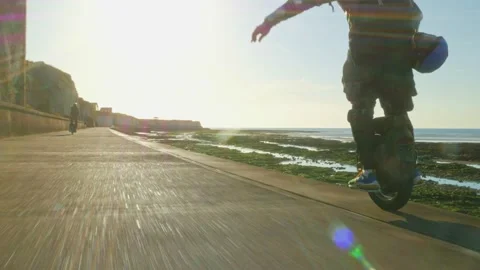 Electric Unicycle Stock Footage 195535486