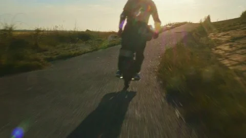 Electric Unicycle Stock Footage 195535611