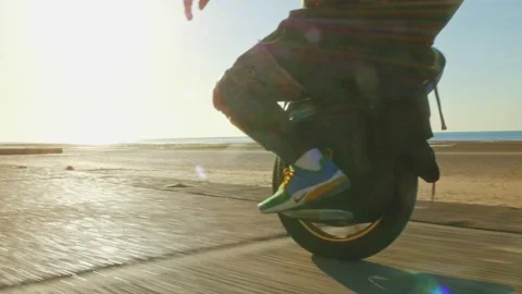 Electric Unicycle Stock Footage 195535618