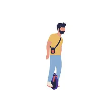 Electric unicycle Illustrazione stock