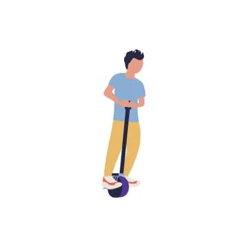 Electric unicycle Stock Illustration