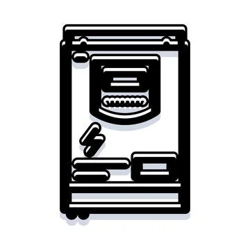 Electric utility meter measuring power consumption concept Stock Illustration
