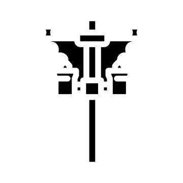 Electric utility pole electrical engineer glyph icon vector illustration 스톡 일러스트