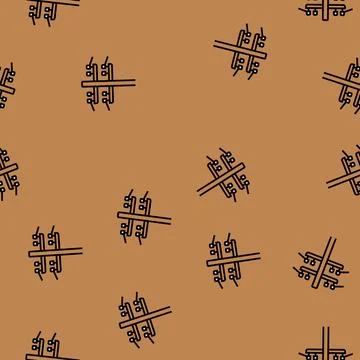 Electric utility pole electrical engineer vector seamless pattern Stock Illustration