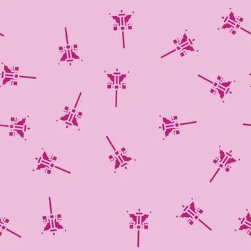 Electric utility pole electrical engineer glyph vector seamless pattern イラスト素材